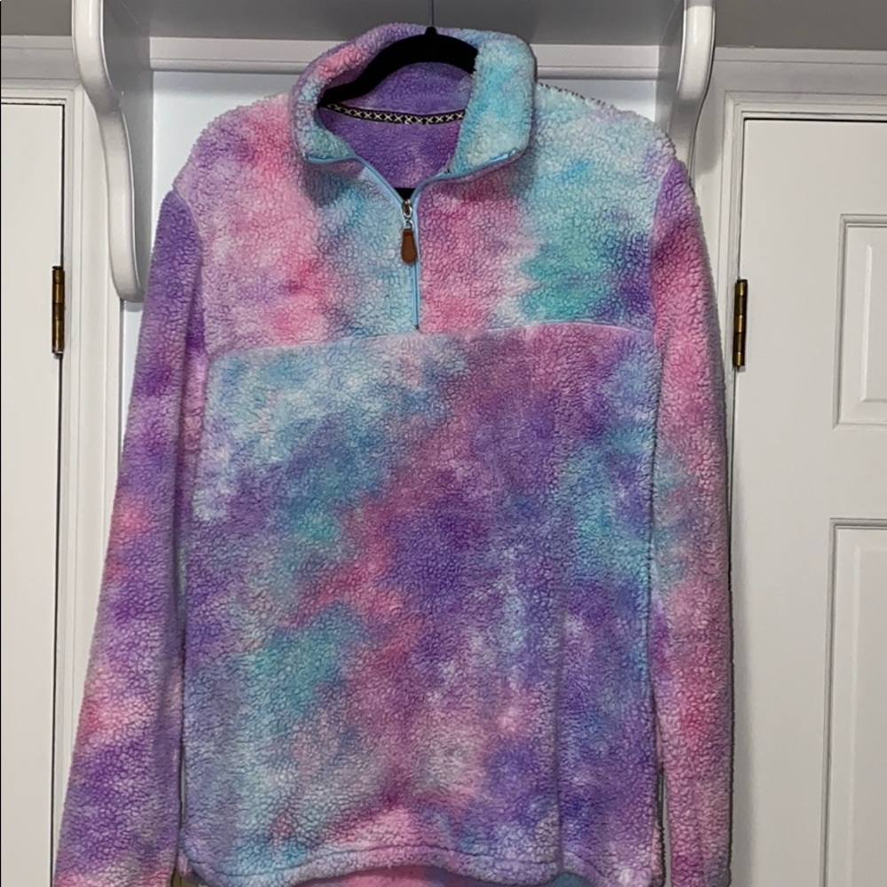 Sherpa Style Multi Colored Pullover